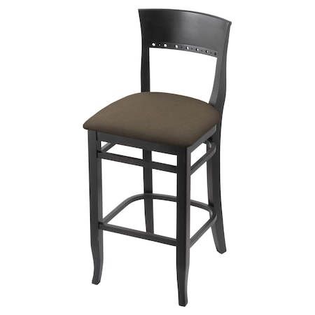 25 Counter Stool,Black Finish,Canter Earth Seat